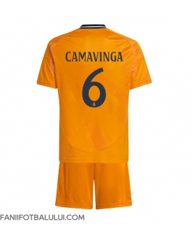 Real Madrid Eduardo Camavinga #6 Echipament de Fotbal Replică 2024-25 Copii Deplasare (+ Șorturi)